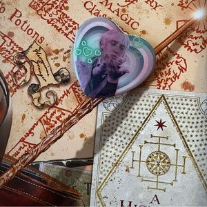 Draco Malfoy Heart Shaped Button Pin